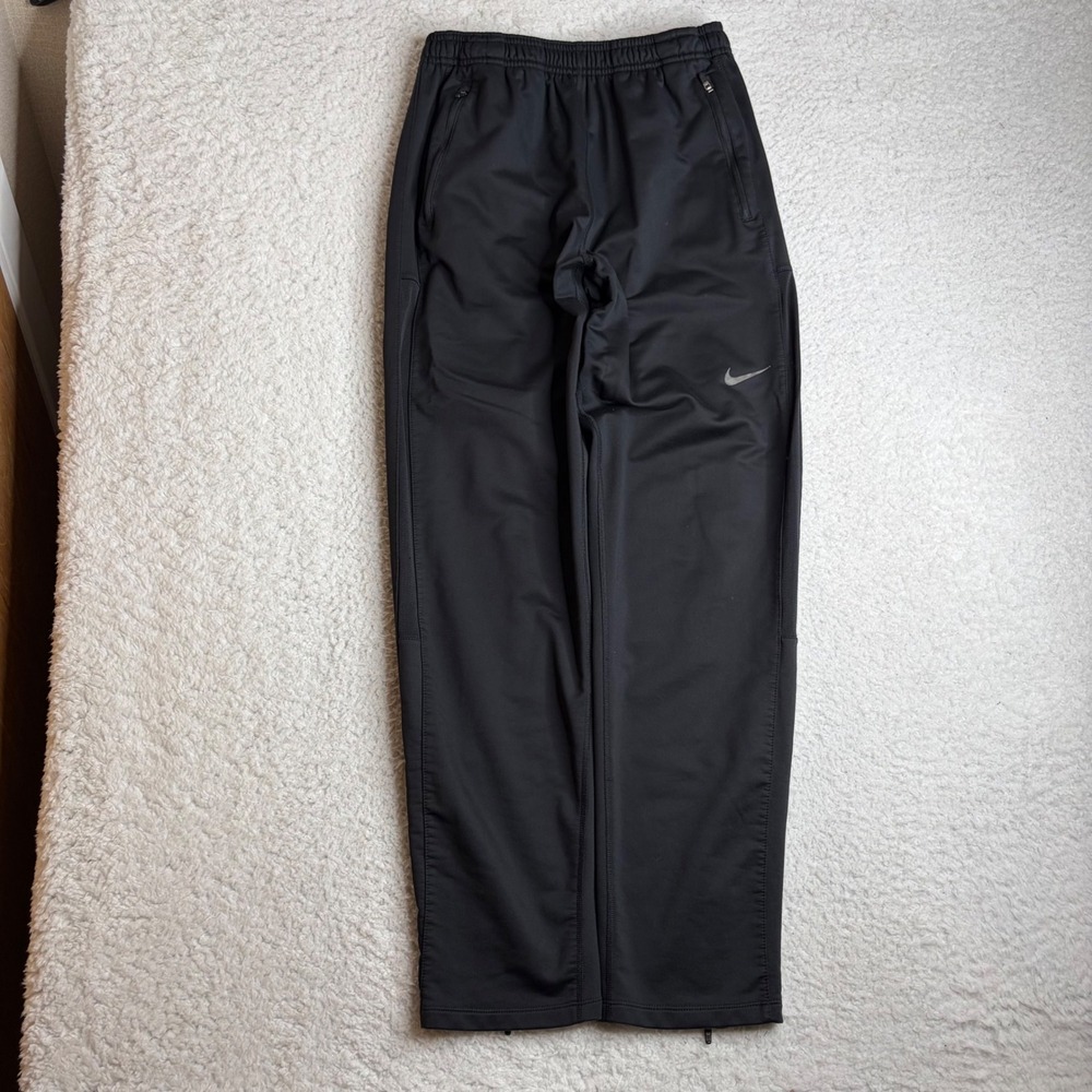 Nike Dri-FIT Mens Black thermal element running pants Ankle Zip M 548160-010